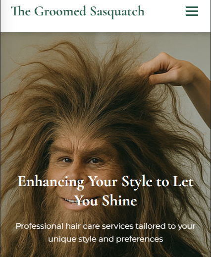 Groomed Sasquatch - Example Website
